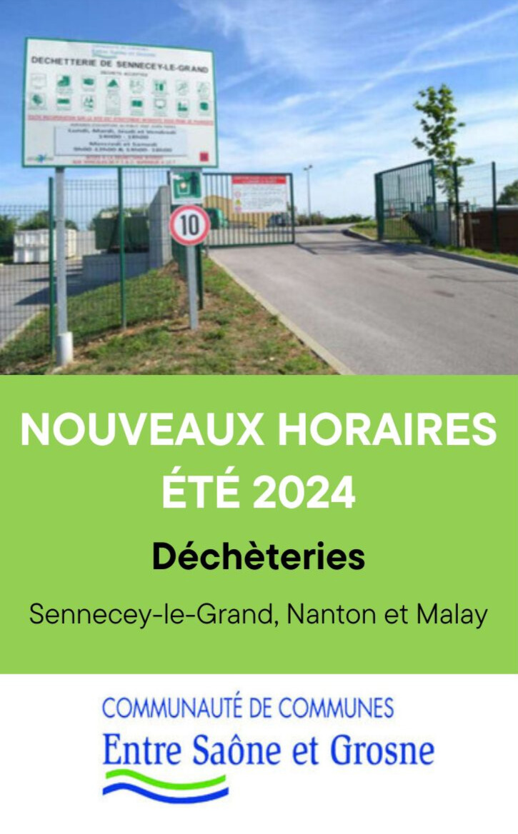 Horaires été 2024